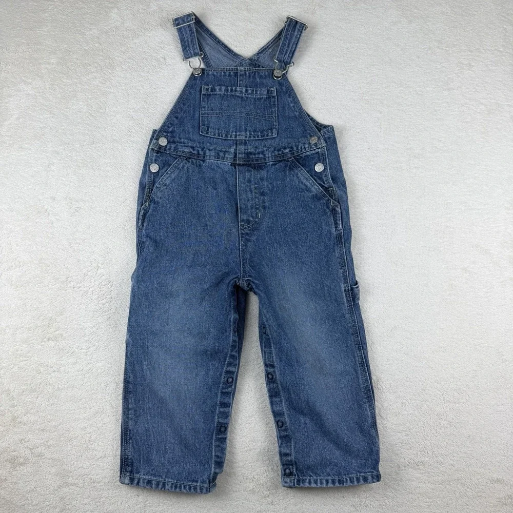 The Children's Place Blue Denim Carpenter Overalls Jeans‎ Toddler 24 Months-EUC